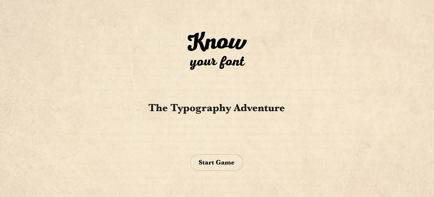 know your font